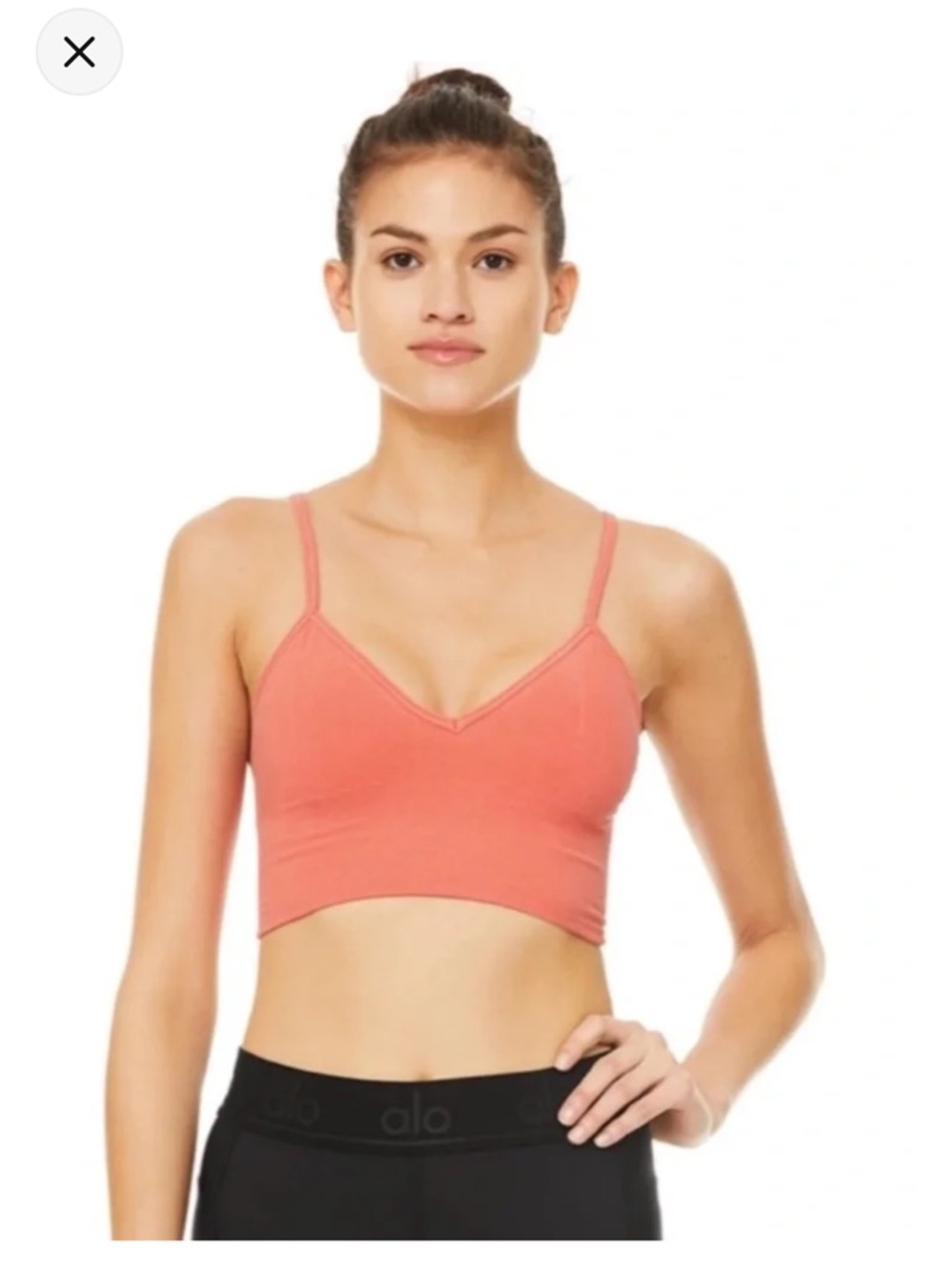 Alo Yoga Delight Bra Coral Pink Women’s Small Adjustable Straps